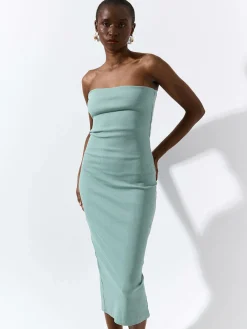 GATE Ołówkowa sukienka ze splotu żeberkowego| Kategorie·Sukienki