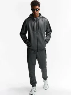 GATE Panelowa bluza zapinana na zamek z kapturem| Swetry I Bluzy·Bluzy