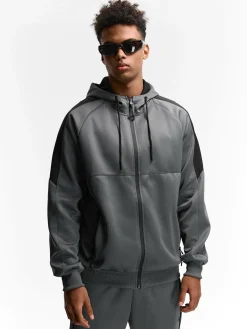 GATE Panelowa bluza zapinana na zamek z kapturem| Swetry I Bluzy·Bluzy