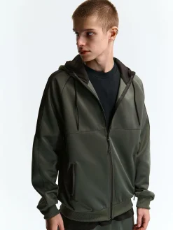 GATE Panelowa bluza zapinana na zamek z kapturem| Swetry I Bluzy·Bluzy