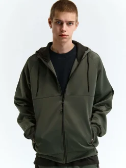 GATE Panelowa bluza zapinana na zamek z kapturem| Swetry I Bluzy·Bluzy