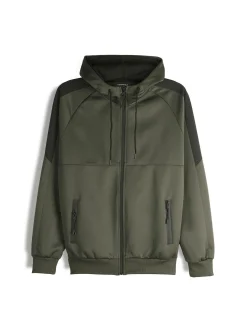 GATE Panelowa bluza zapinana na zamek z kapturem| Swetry I Bluzy·Bluzy