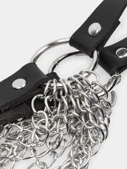 GATE Pasek damski z ozdobnymi łańcuszkami| Akcesoria·Paski