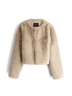 GATE Płaszcz z imitacji futerka| Kurtki I Płaszcze·Płaszcze