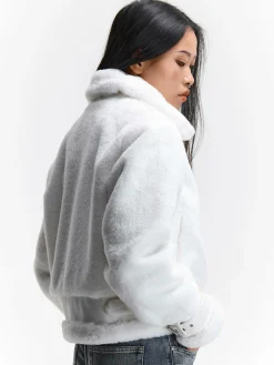 GATE Płaszcz z imitacji futra| Kurtki I Płaszcze·Płaszcze