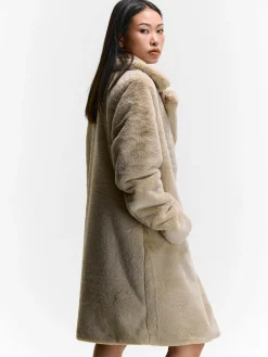 GATE Płaszcz z imitacji futra| Kurtki I Płaszcze·Płaszcze