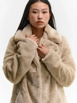 GATE Płaszcz z imitacji futra| Kurtki I Płaszcze·Płaszcze