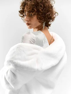 GATE Płaszcz z imitacji futra| Kurtki I Płaszcze·Płaszcze