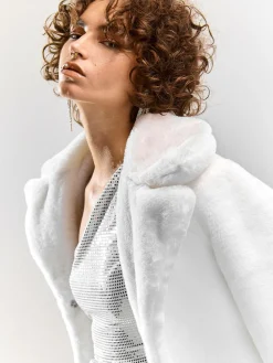 GATE Płaszcz z imitacji futra| Kurtki I Płaszcze·Płaszcze