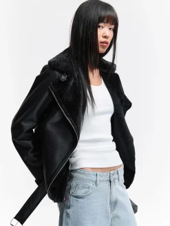 GATE Płaszcz z podszewką ze sztucznego futra| Kurtki I Płaszcze·Płaszcze