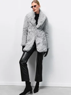 GATE Płaszcz ze sztucznego futerka| Kurtki I Płaszcze·Płaszcze