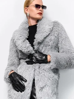 GATE Płaszcz ze sztucznego futerka| Kurtki I Płaszcze·Płaszcze