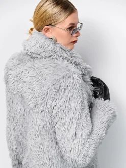 GATE Płaszcz ze sztucznego futerka| Kurtki I Płaszcze·Płaszcze