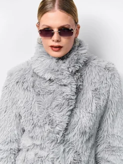 GATE Płaszcz ze sztucznego futerka| Kurtki I Płaszcze·Płaszcze