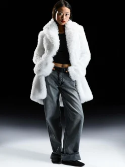 GATE Płaszcz ze sztucznego futerka| Kurtki I Płaszcze·Płaszcze