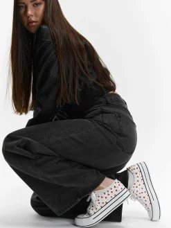 GATE Płócienne, sznurowane tenisówki z nadrukiem| Buty