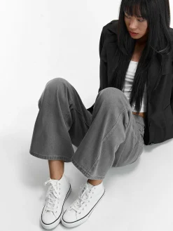 GATE Płócienne, sznurowane tenisówki z wysoką cholewką| Buty