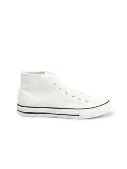 GATE Płócienne, sznurowane tenisówki z wysoką cholewką| Buty