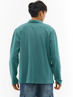 GATE Pikietowa koszulka polo z długim rękawem| Koszulki·Koszulki Z Długim Rękawem|Koszulki·Basic Koszulki I Podkoszulki