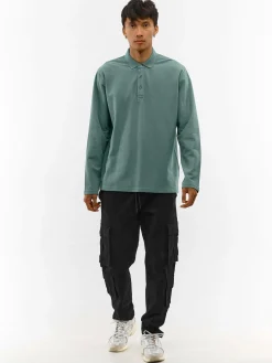 GATE Pikietowa koszulka polo z długim rękawem| Koszulki·Koszulki Z Długim Rękawem|Koszulki·Basic Koszulki I Podkoszulki