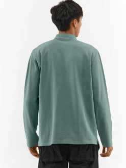 GATE Pikietowa koszulka polo z długim rękawem| Koszulki·Koszulki Z Długim Rękawem|Koszulki·Basic Koszulki I Podkoszulki