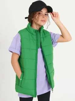 GATE Pikowana kamizelka dziewczęca z kieszeniami|Dzieci Dziewczynki·Kurtki I Płaszcze