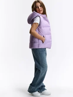 GATE Pikowana kamizelka z kapturem|Dzieci Dziewczynki·Kurtki I Płaszcze