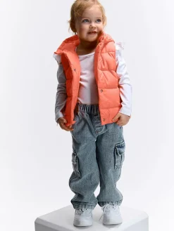 GATE Pikowana kamizelka z kapturem|Dzieci Dziewczynki·Kurtki I Płaszcze