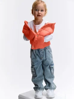 GATE Pikowana kamizelka z kapturem|Dzieci Dziewczynki·Kurtki I Płaszcze