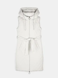 GATE Pikowana kamizelka z paskiem i kapturem| Kurtki I Płaszcze·Kamizelki|Kurtki I Płaszcze·Pikowana Kurtka