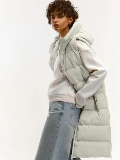 GATE Pikowana kamizelka zimowa z kapturem| Kurtki I Płaszcze·Kamizelki|Kurtki I Płaszcze·Pikowana Kurtka