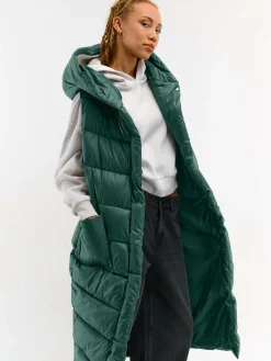 GATE Pikowana kamizelka zimowa z kapturem| Kurtki I Płaszcze·Kamizelki|Kurtki I Płaszcze·Pikowana Kurtka