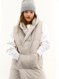 GATE Pikowana kamizelka zimowa z kapturem| Kurtki I Płaszcze·Kamizelki|Kurtki I Płaszcze·Pikowana Kurtka