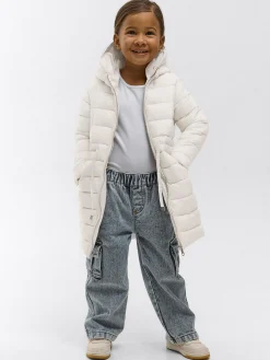 GATE Pikowana kurtka przejściowa z kapturem na suwak dla dziewczynek|Dzieci Dziewczynki·Kurtki I Płaszcze