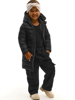 GATE Pikowana kurtka przejściowa z kapturem na suwak dla dziewczynek|Dzieci Dziewczynki·Kurtki I Płaszcze