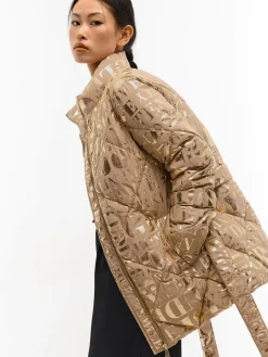 GATE Pikowana kurtka zimowa z paskiem| Kurtki I Płaszcze·Kurtki Zimowe|Kurtki I Płaszcze·Pikowana Kurtka