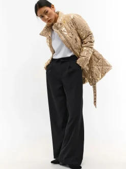 GATE Pikowana kurtka zimowa z paskiem| Kurtki I Płaszcze·Kurtki Zimowe|Kurtki I Płaszcze·Pikowana Kurtka