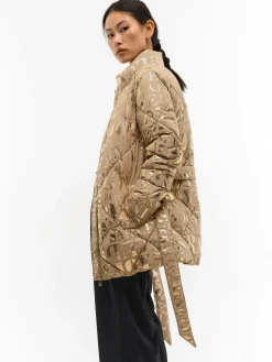 GATE Pikowana kurtka zimowa z paskiem| Kurtki I Płaszcze·Kurtki Zimowe|Kurtki I Płaszcze·Pikowana Kurtka