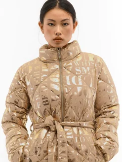 GATE Pikowana kurtka zimowa z paskiem| Kurtki I Płaszcze·Kurtki Zimowe|Kurtki I Płaszcze·Pikowana Kurtka