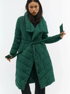 GATE Pikowana kurtka zimowa z paskiem| Kurtki I Płaszcze·Kurtki Zimowe|Kurtki I Płaszcze·Pikowana Kurtka