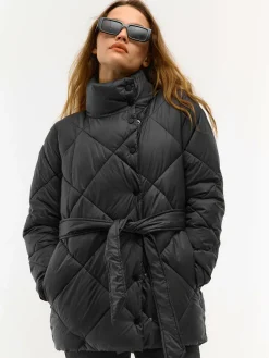 GATE Pikowana kurtka zimowa z paskiem| Kurtki I Płaszcze·Kurtki Zimowe|Kurtki I Płaszcze·Pikowana Kurtka