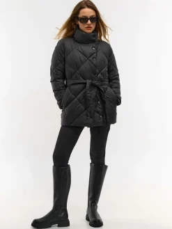 GATE Pikowana kurtka zimowa z paskiem| Kurtki I Płaszcze·Kurtki Zimowe|Kurtki I Płaszcze·Pikowana Kurtka