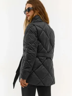 GATE Pikowana kurtka zimowa z paskiem| Kurtki I Płaszcze·Kurtki Zimowe|Kurtki I Płaszcze·Pikowana Kurtka