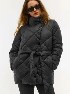 GATE Pikowana kurtka zimowa z paskiem| Kurtki I Płaszcze·Kurtki Zimowe|Kurtki I Płaszcze·Pikowana Kurtka