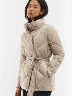 GATE Pikowana kurtka zimowa z paskiem| Kurtki I Płaszcze·Kurtki Zimowe|Kurtki I Płaszcze·Pikowana Kurtka