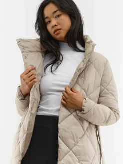 GATE Pikowana kurtka zimowa z paskiem| Kurtki I Płaszcze·Kurtki Zimowe|Kurtki I Płaszcze·Pikowana Kurtka