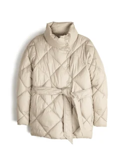 GATE Pikowana kurtka zimowa z paskiem| Kurtki I Płaszcze·Kurtki Zimowe|Kurtki I Płaszcze·Pikowana Kurtka