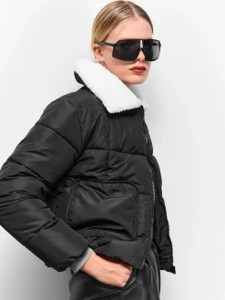 GATE Pikowana kurtka zimowa ze sztucznym futerkiem| Kurtki I Płaszcze·Kurtki Zimowe|Kurtki I Płaszcze·Pikowana Kurtka