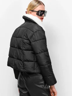 GATE Pikowana kurtka zimowa ze sztucznym futerkiem| Kurtki I Płaszcze·Kurtki Zimowe|Kurtki I Płaszcze·Pikowana Kurtka