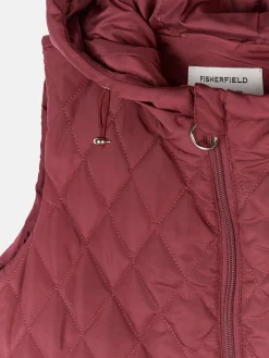 GATE Pikowana wydłużona kamizelka z kapturem i paskiem dla dziewczynki|Dzieci Dziewczynki·Kurtki I Płaszcze